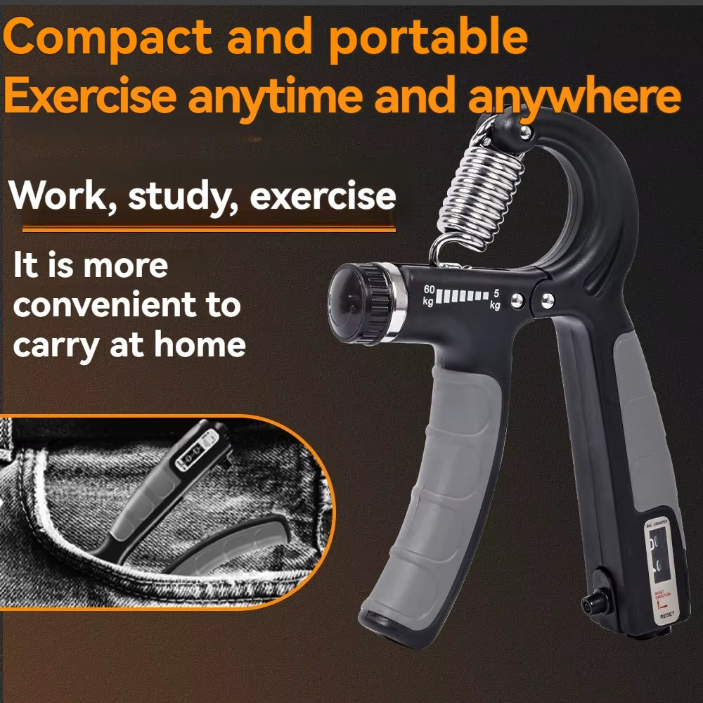 5-60Kg Adjustable Hand Grip Strengthener Hand Gripper Trainer Set with Counter Wrist Forearm and Hand Exerciser for Muscle